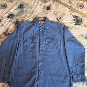 L.L. Bean Blue Casual Button Down Shirt
